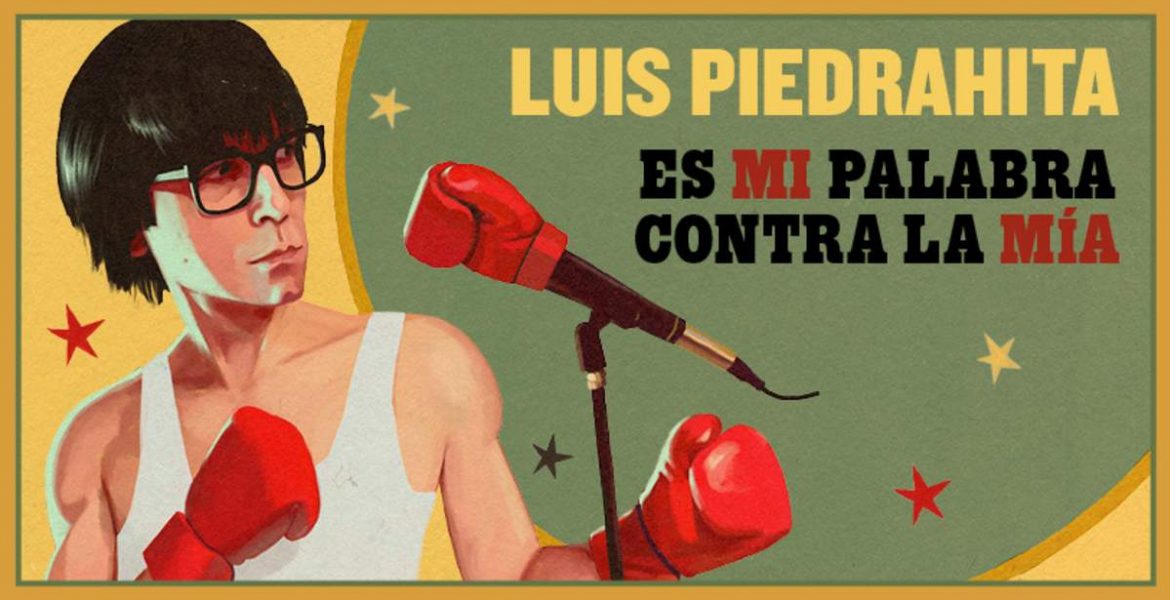 Ilustración de Luis Piedrahita con guantes de boxeo