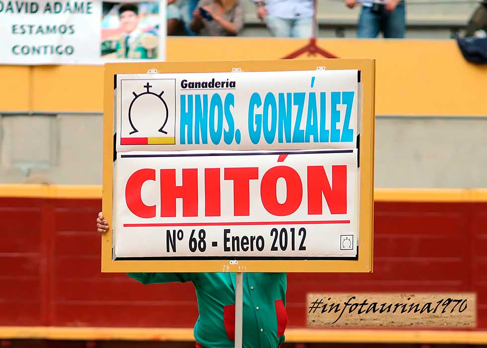 Cartel anunciador del toro Chitón en la feria taurina de Moralzarzal 2015