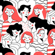 Ilustración de un grupo de mujeres