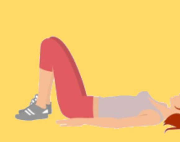 Ilustración mujer haciendo ejercicio en el suelo