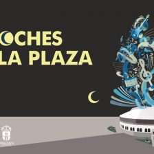 Cartel con una ilustración de la plaza de Moralzarzal