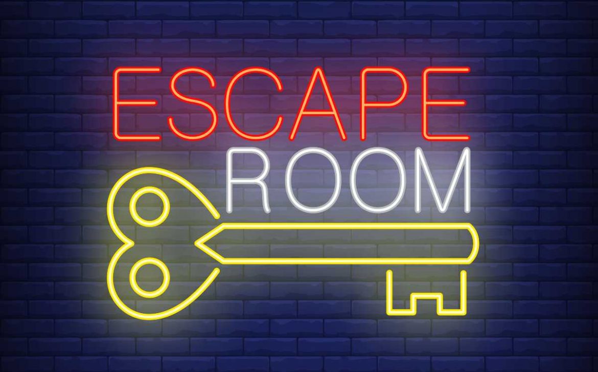 Rótulo de Escape Room con una llave