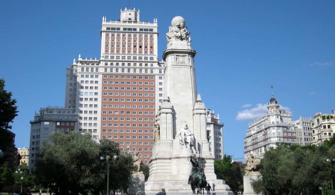 Vista de la plaza de España de Madrid