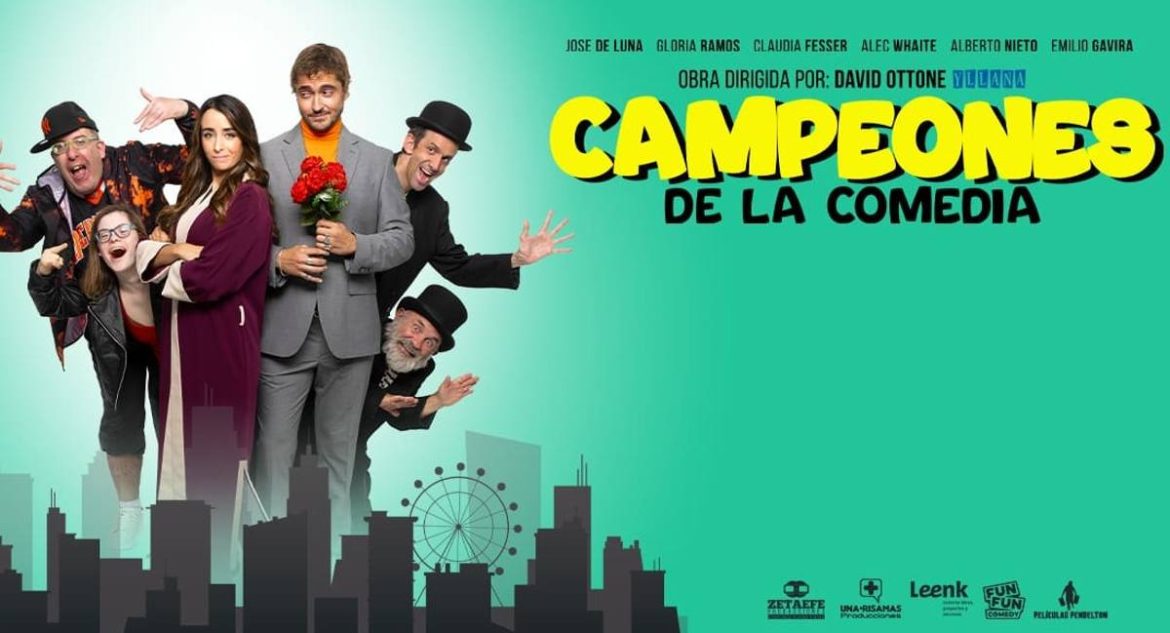 Cartel de Campeones de la Comedia con los actores