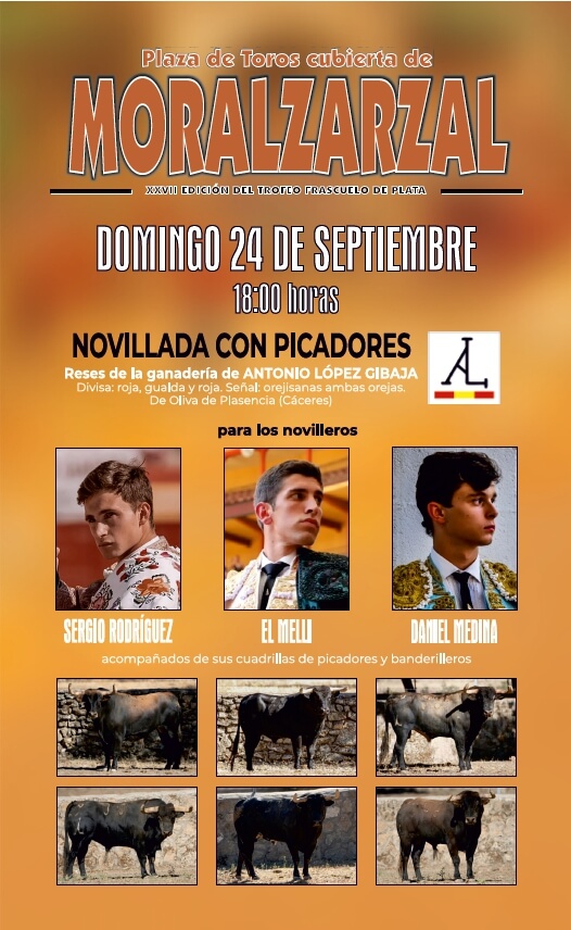 Feria Taurina Moralzarzal 2023, domingo 24 de septiembre, 18 h