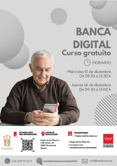 Aprende gratis nociones básicas de banca online, 13 y 14 de diciembre en Moralzarzal 2023 (1)