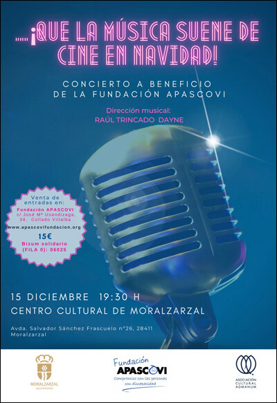 Gala benéfica de APASCOVI Que la música coral suene de cine en Navidad 15 de diciembre en Moralzarzal 2023 (1)