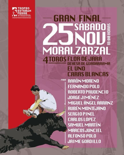 Moralzarzal acoge la gran final del III Trofeo Esteban Ferre de recortadores y una Clase Práctica el 25 de noviembre 2023 finalistas (1)