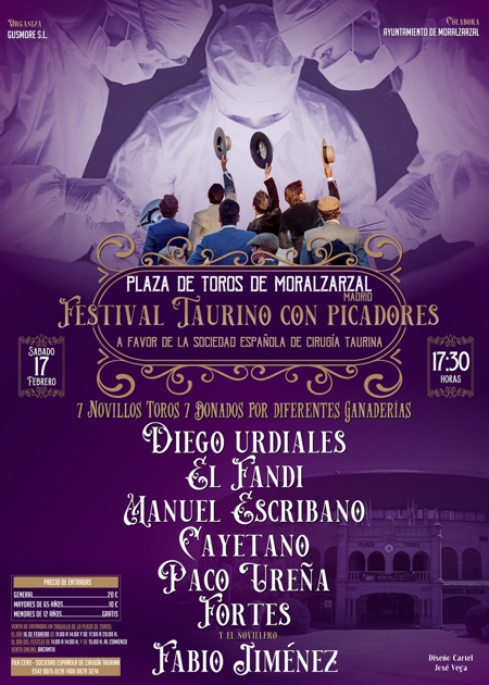 Gran Festival Taurino benéfico, el 17 de febrero en la Plaza de Toros de Moralzarzal