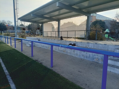 Nuevo Pabellón Cubierto y Pista de Atletismo en la Ciudad Deportiva Navafría de Moralzarzal. Protecciones