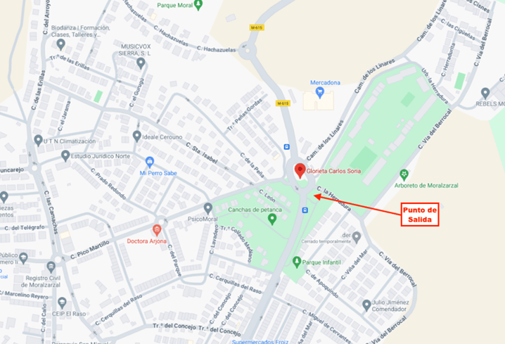 Senda para mayores en Moralzarzal el 18 de junio, Río Navacerrada. mapa (1)