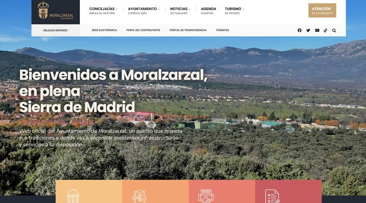 El Ayuntamiento de Moralzarzal renueva el diseño y actualiza los contenidos de su web