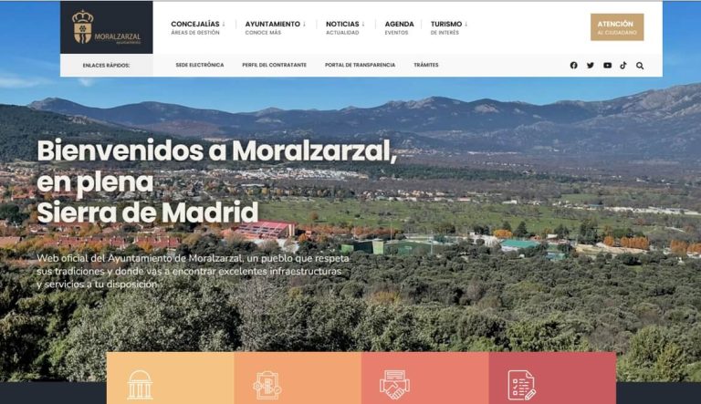 El Ayuntamiento de Moralzarzal renueva el diseño y actualiza los contenidos de su web