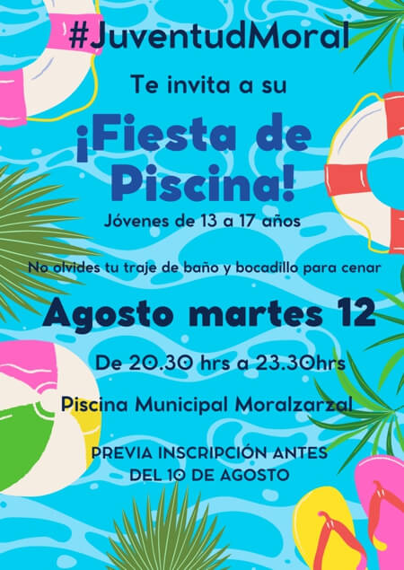 Fiesta en la Piscina de Moralzarzal el martes 12 de agosto 2025