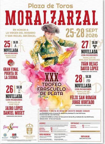 Cartel Toros 2026 de las mejores fiestas de la sierra de madrid