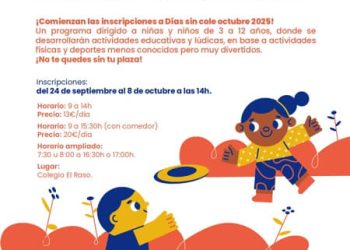El 13 de octubre tienes servicio de Días sin Cole de la THAM y Servicios Sociales en Moralzarzal