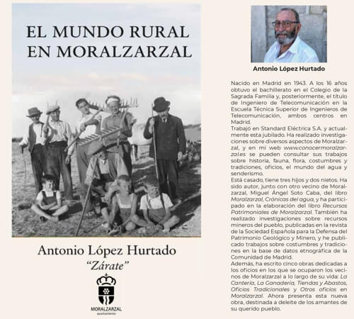 Presentación del libro, El mundo rural en Moralzarzal, Antonio López Zárate 2025