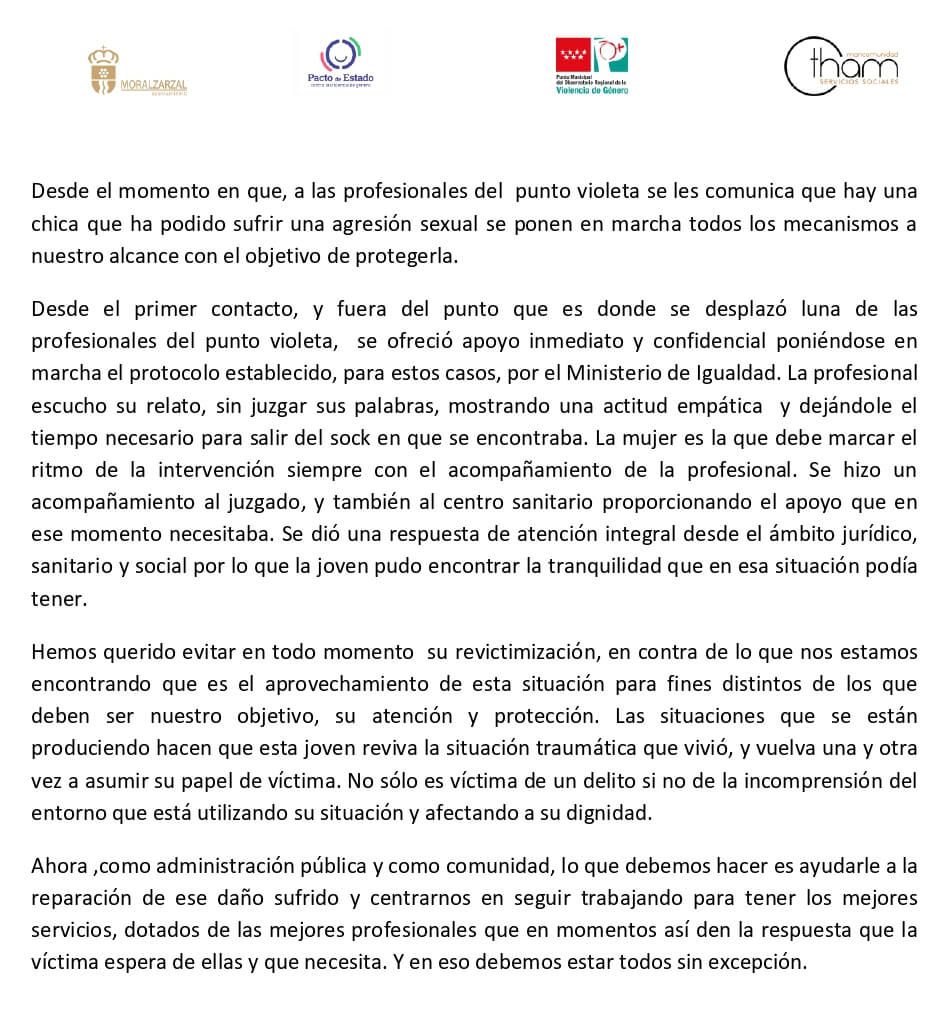 Segundo y durísimo comunicado de la THAM por la utilización y aprovechamiento de los sucedido en las Fiestas de Moralzarzal