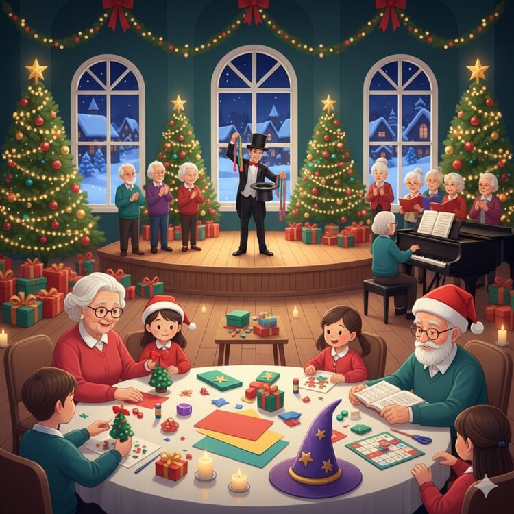 La ilusión de la Navidad llega a El Hogar de Mayores de Moralzarzal