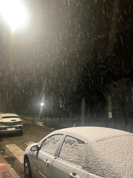 Operativo especial ante la nevada de ayer en Moralzarzal, 6,45 horas