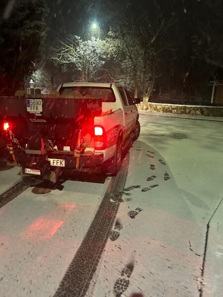 Operativo especial ante la nevada de ayer en Moralzarzal, sal