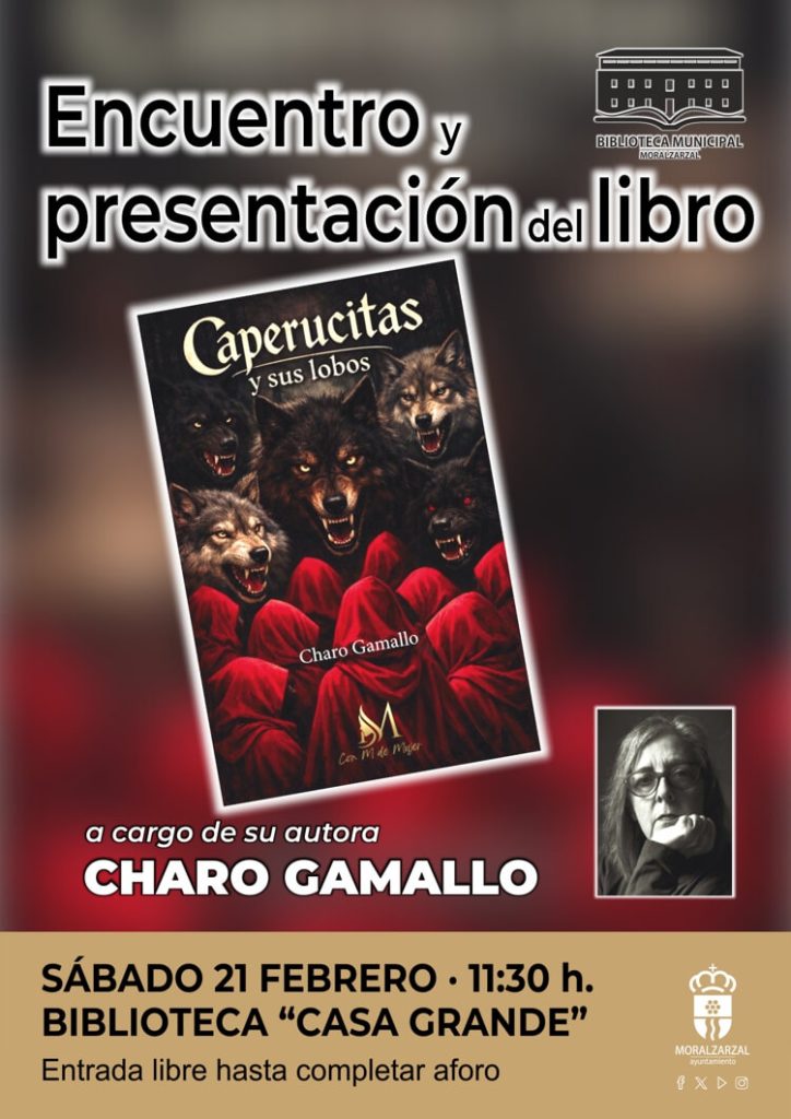 Cartel presentacion libro Charo Gamallo. Caperucitas y sus lobos (1)