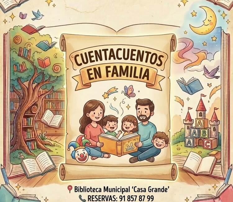 Cuentacuentos en familia, biblioteca de Moralzarzal