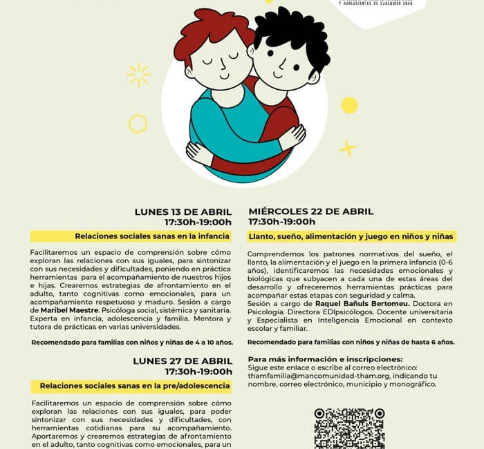 Espacio para Familias Abril 2026, programación de Talleres Gratuitos en Moralzarzal