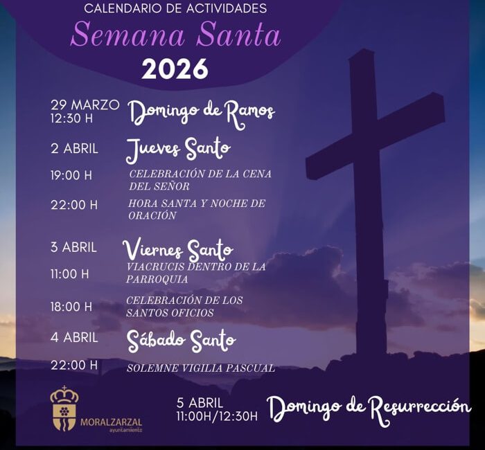 Semana Santa 2026 en Moralzarzal. parroquia San Miguel Arcángel