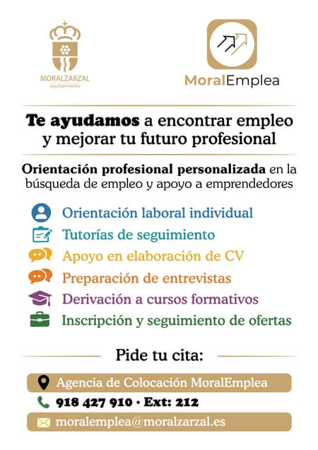 Impulsa tu carrera profesional en Moralzarzal con MoralEmplea y la concejalía de Empleo