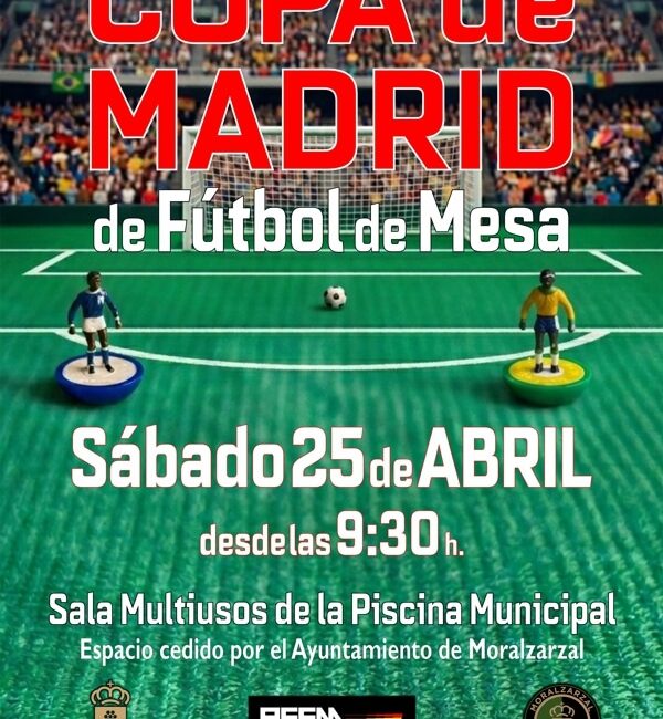 Moralzarzal se convierte en la sede de la Copa de Madrid de Fútbol de Mesa