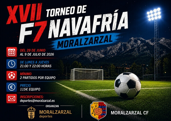 Abiertas las inscripciones para el XVII Torneo de Fútbol 7 Navafría en Moralzarzal