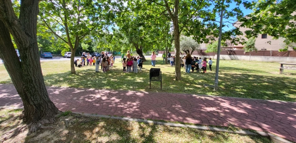 Los alumnos del Colegio San Miguel Arcángel plantan 17 árboles en Moralzarzal w