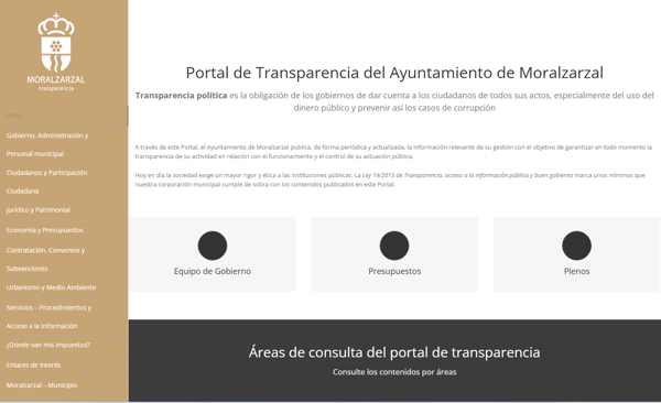 Moralzarzal transparencia. Sello Infoparticipa con el 93% de puntuación