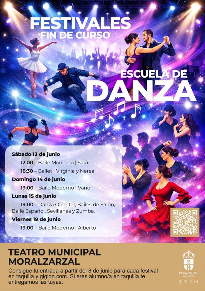 Llegan los Festivales de Fin de Curso de la Escuela Municipal de Danza al Teatro del Centro Cultural de Moralzarzal