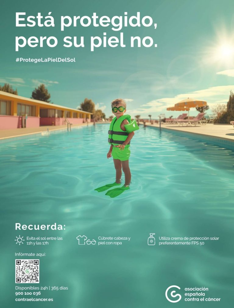 Protección solar. Campaña prevención cáncer de piel cartel Moralzarzal 2026