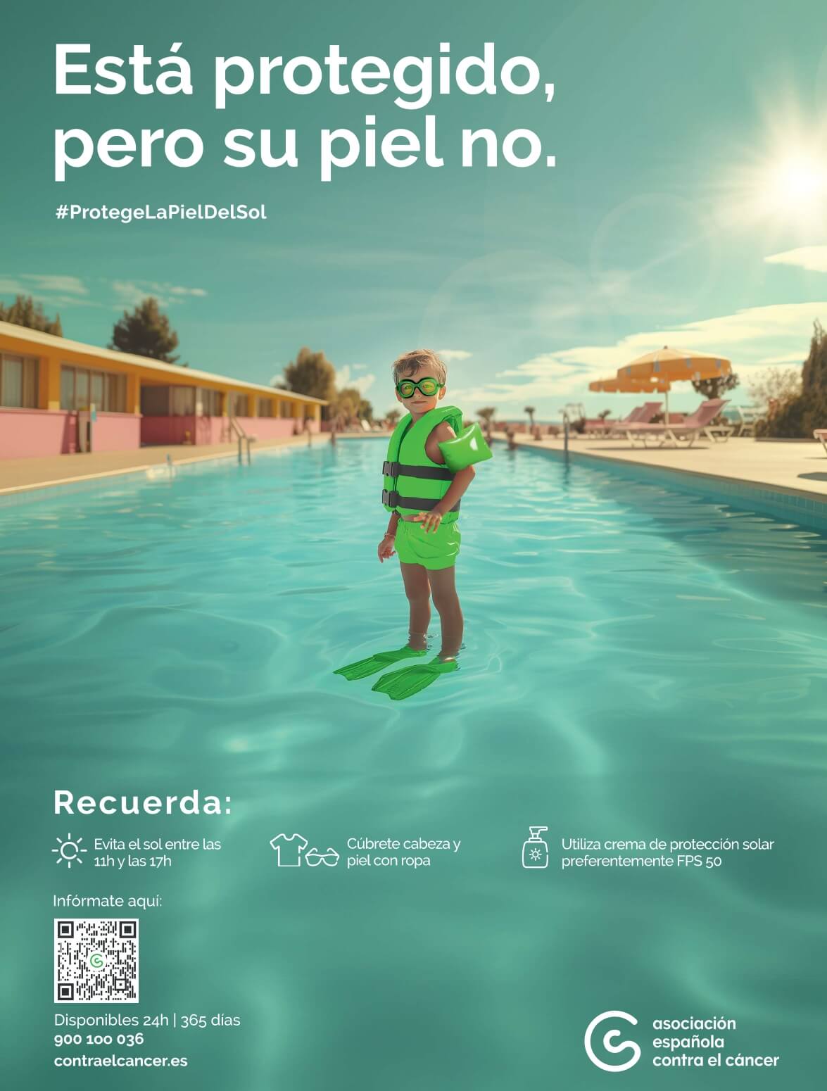 Protección solar. Campaña prevención cáncer de piel cartel Moralzarzal 2026