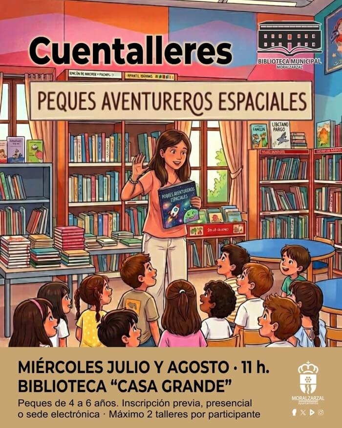 Vuelven los Cuentalleres de Verano a la Biblioteca de Moralzarzal con Pequeños Aventureros Espaciales