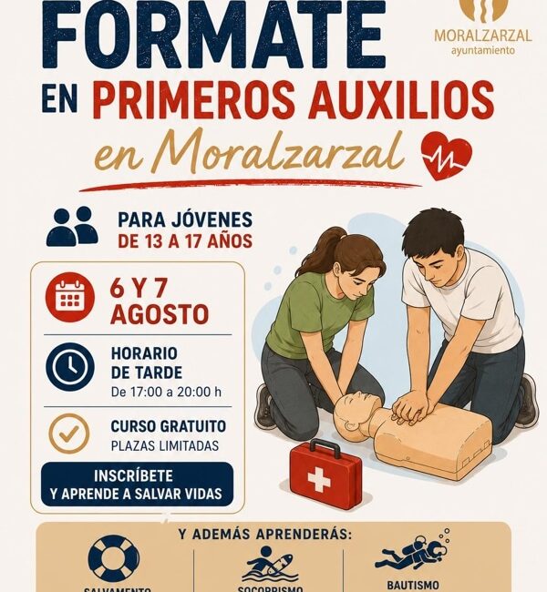 Abierto el plazo de inscripción para el Taller de Primeros Auxilios, Socorrismo y Bautismo de Buceo para jóvenes en Moralzarzal
