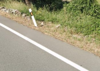 Estado del muro de la dehesa de Moralzarzal en la carretera de Cerceda