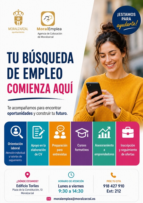 MoralEmplea, tu punto de encuentro para el empleo, la formación y el emprendimiento en Moralzarzal
