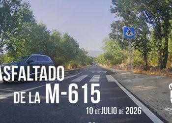 VÍDEO, el asfaltado de la M-615 ya es una realidad. Y en las próximas semanas se instalará la iluminación
