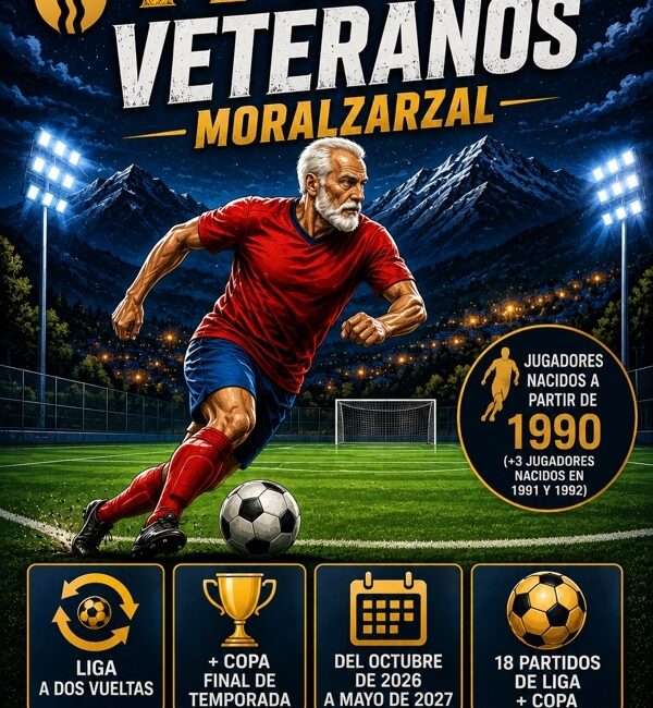Abierto el plazo de inscripción para la IV Liga de Veteranos de Fútbol 7 de Moralzarzal (2026-2027)