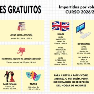 Abierto el plazo de inscripción para los Talleres Gratuitos para Mayores, un programa impartido por mayores voluntarios en Moralzarzal