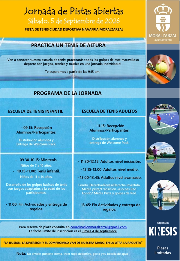 Pistas Abiertas de Tenis en Moralzarzal