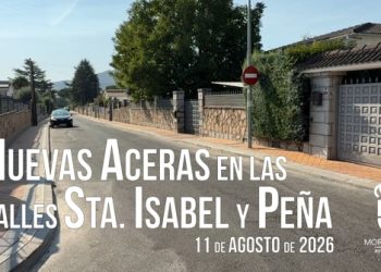 VÍDEO, el Ayuntamiento de Moralzarzal finaliza las obras de remodelación de aceras en las calles Santa Isabel y Peña