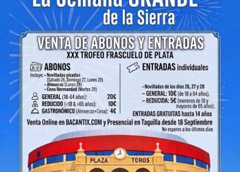 Venta de abonos y entradas para actividades y Feria Taurina de las Fiestas patronales de Moralzarzal 2026