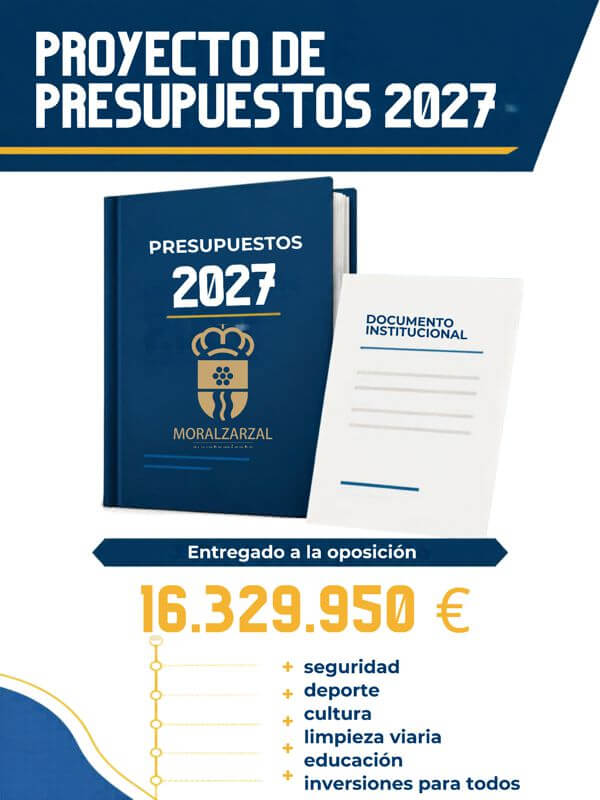 El Equipo de Gobierno traslada a la oposición el Proyecto de Presupuesto para Moralzarzal 2027