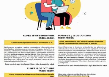 Espacio para Familias en Moralzarzal, nuevos talleres monográficos online para septiembre y octubre de 2026