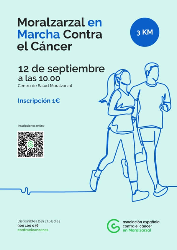 Ruta Saludable de la Asociación Española Contra el Cáncer en Moralzarzal el sábado 12 de septiembre